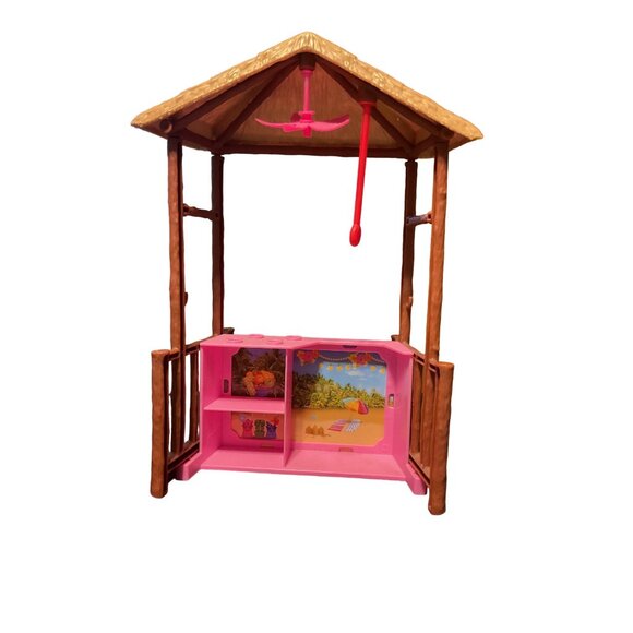 Barbie Pink Tiki Hut Playset By Mattel 2016 Beach-Themed Fun For Kids - Picture 3 of 5